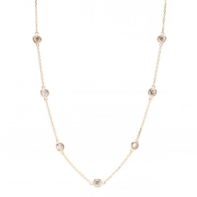 Gold Diamond Station Necklace (Lot 1086 - Holiday Boutique: Luxury ...