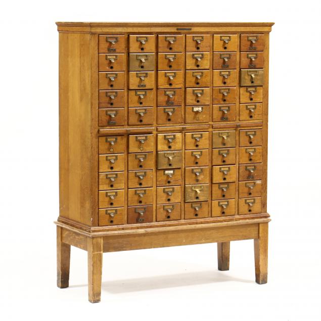 library-bureau-sole-makers-vintage-oak-card-catalog-on-stand