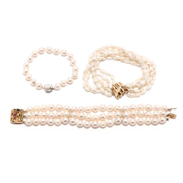 three-pearl-bracelets