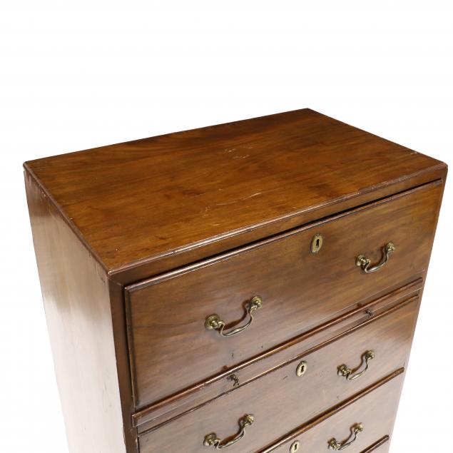 George III Semi Tall Chest Of Drawers With Slide Lot 121 October 
