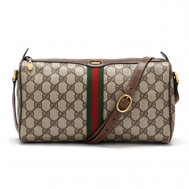 Sold at Auction: Gucci Accessory Collection GG Supreme Web Boston Bag