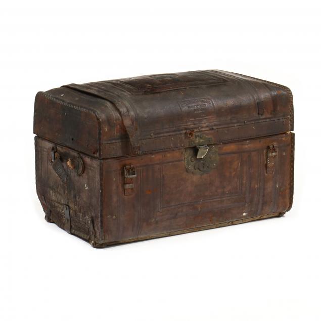 singleton-hunt-co-antique-georgia-leather-trunk