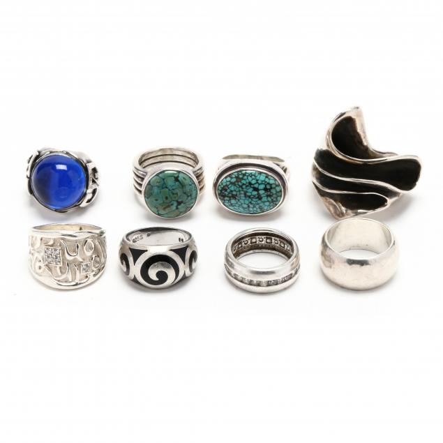 eight-sterling-silver-rings