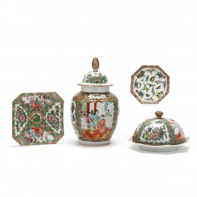 a-group-of-chinese-export-rose-medallion-porcelain