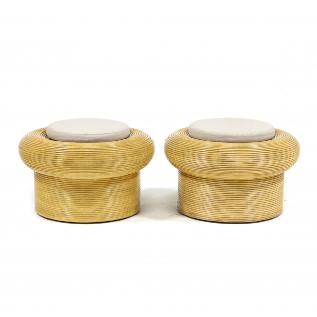 pair-of-contemporary-rattan-mushroom-stools