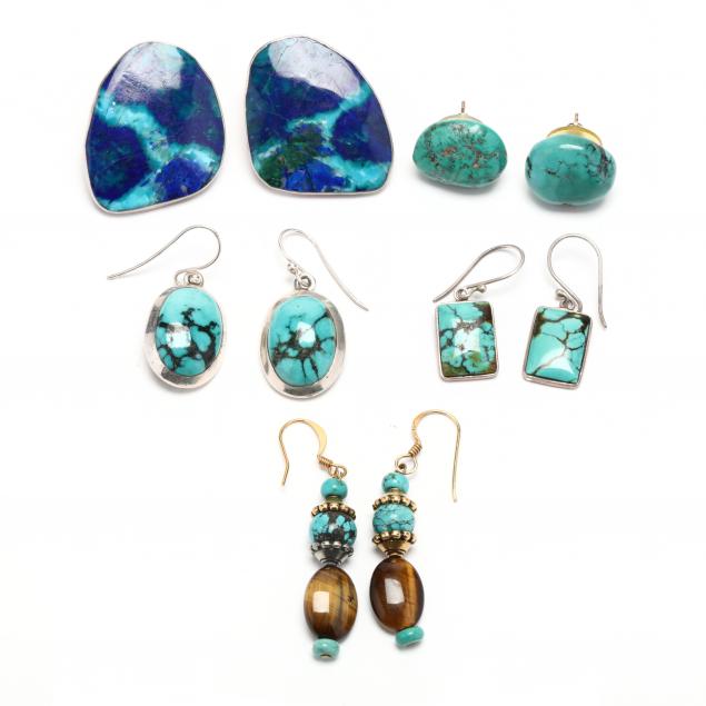 five-pair-of-gem-set-earrings