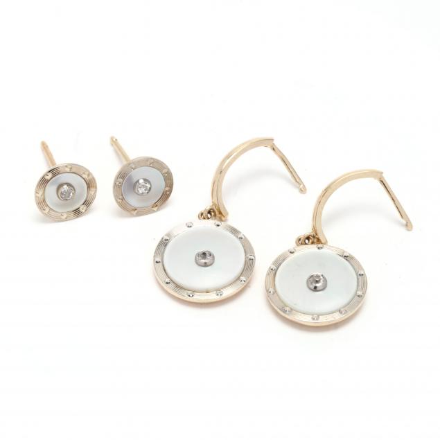two-pairs-of-gold-and-gem-set-earrings-from-gent-s-set