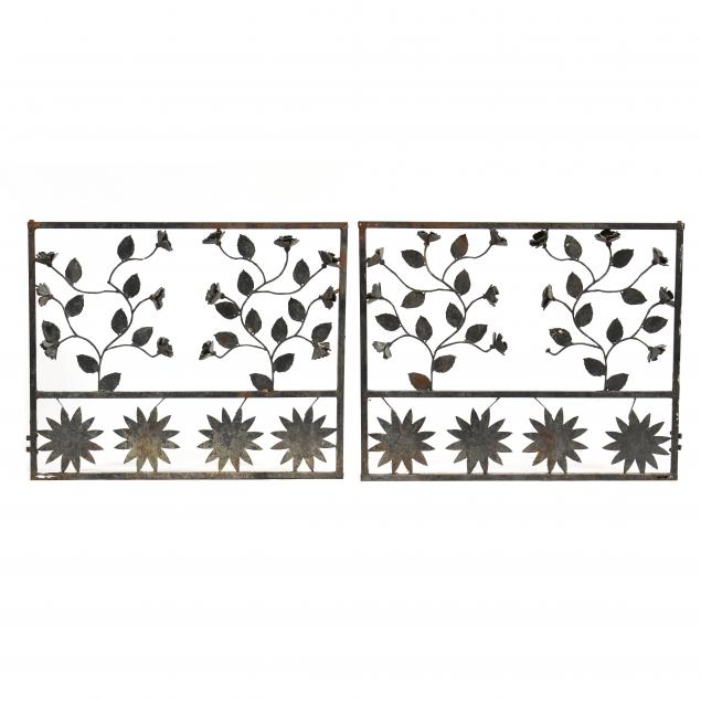 pair-of-flowering-vine-iron-gates