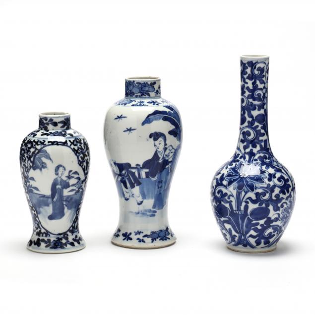 three-chinese-blue-and-white-porcelain-vases
