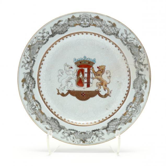 chinese-export-armorial-plate-baron-j-von-herzeele-coat-of-arms