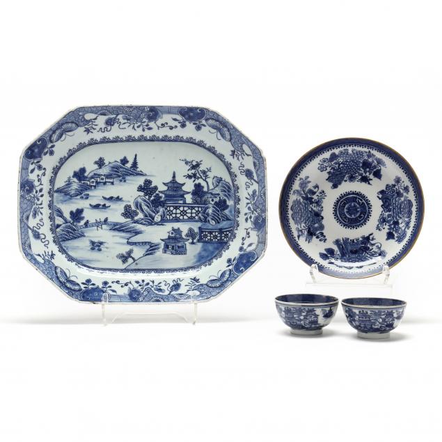 a-group-of-chinese-export-blue-and-white-porcelain