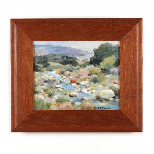 jerome-grimmer-american-b-1939-landscape-with-creek