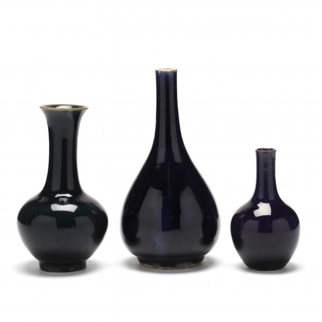 three-chinese-monochrome-dark-blue-vases