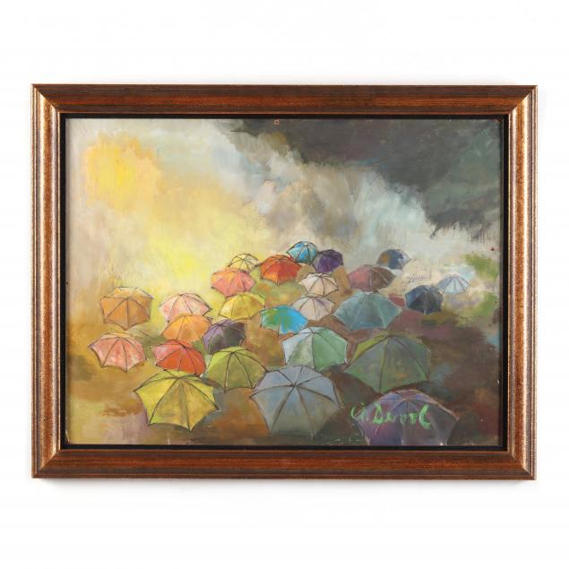 vintage-painting-of-colorful-umbrellas