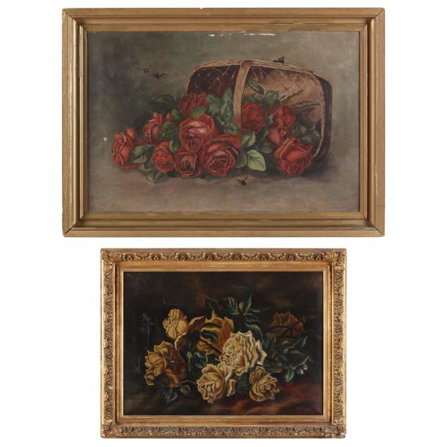 two-antique-still-life-paintings-with-roses