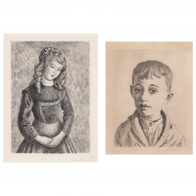 ben-silbert-american-russian-1893-1940-two-portrait-etchings-of-children