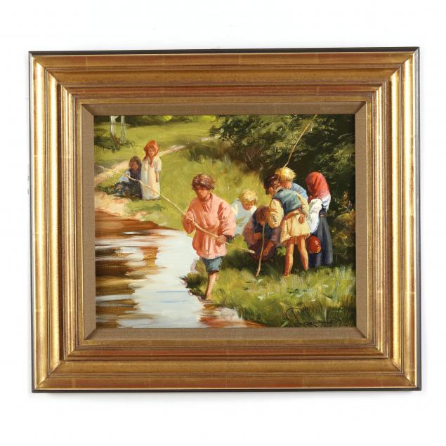 after-illarion-mikhailovich-pryanishnikov-russian-1840-1894-children-fishing