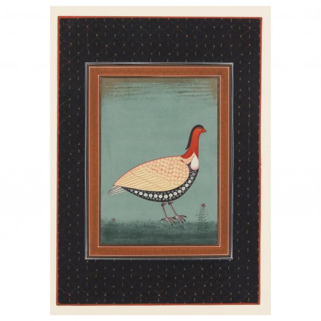 an-indian-miniature-painting-of-a-partridge