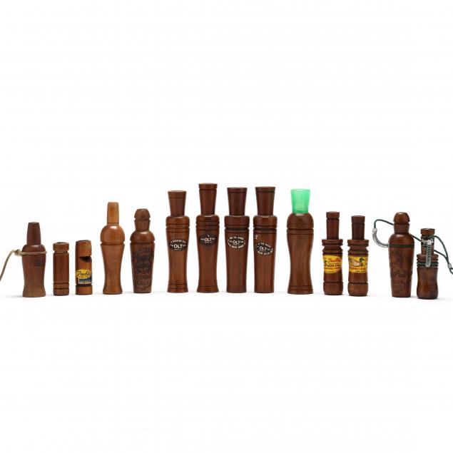 collection-of-fourteen-early-factory-duck-calls