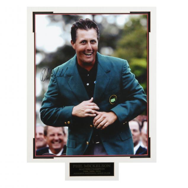phil-mickelson-autographed-photo-wearing-the-green-jacket