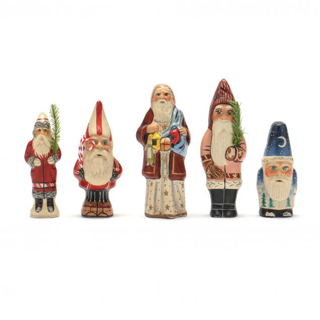 five-small-vaillancourt-santa-figures-boxed