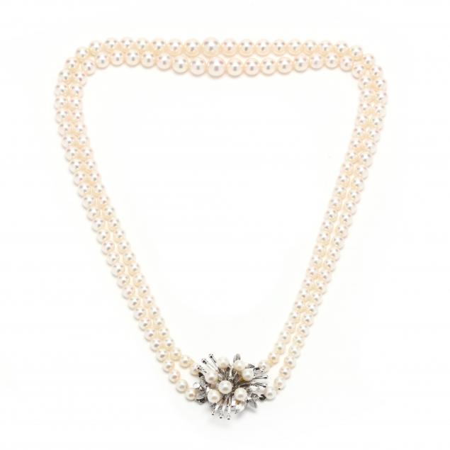 double-strand-pearl-necklace-with-silver-and-pearl-clasp