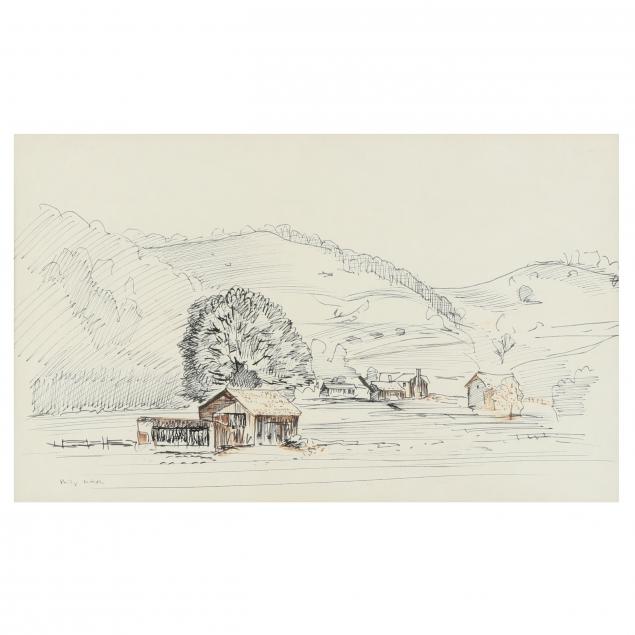 philip-moose-nc-1921-2001-mountain-farm-scene