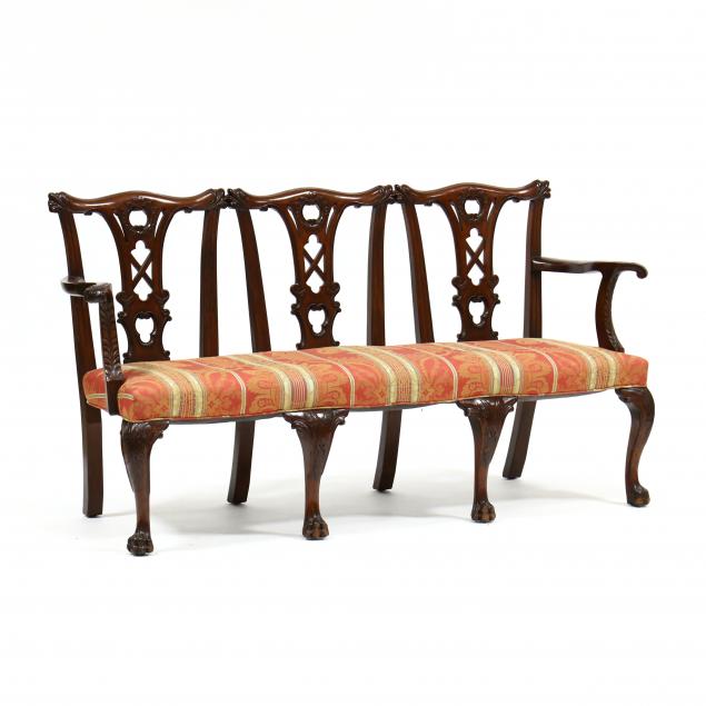 english-chippendale-style-triple-back-carved-mahogany-settee