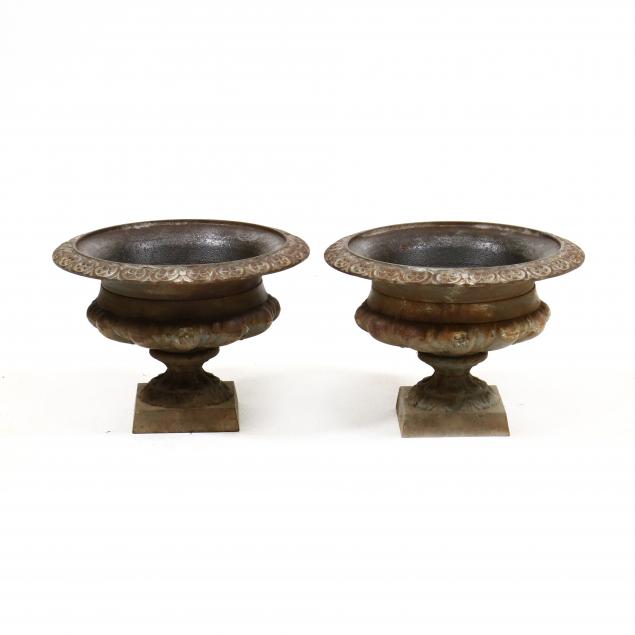pair-of-antique-classical-style-cast-iron-garden-urns