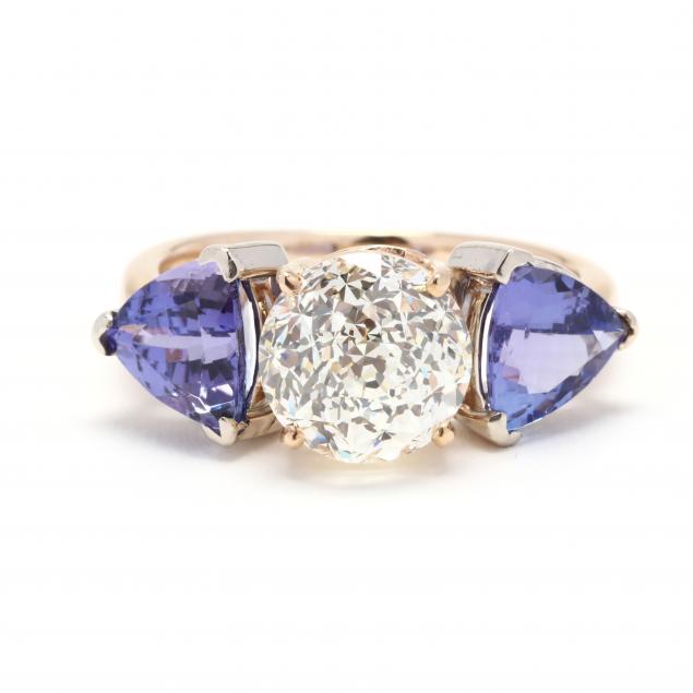 gold-diamond-and-tanzanite-ring