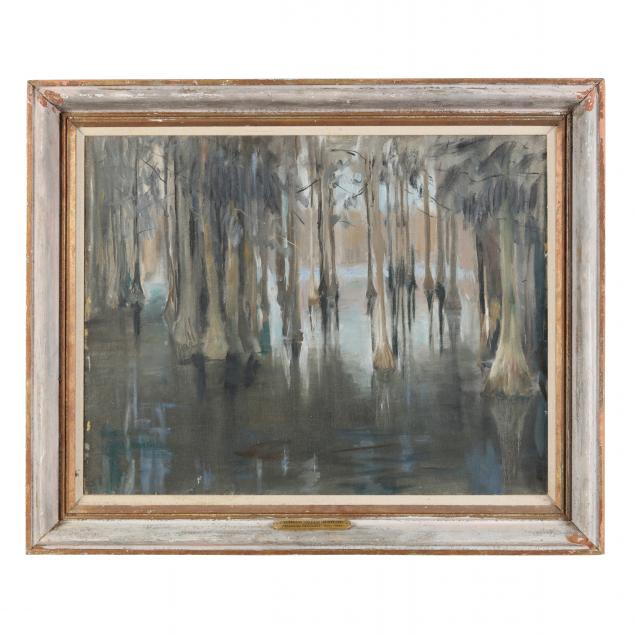 francis-speight-nc-pa-1896-1989-i-cypress-trees-in-swamp-i