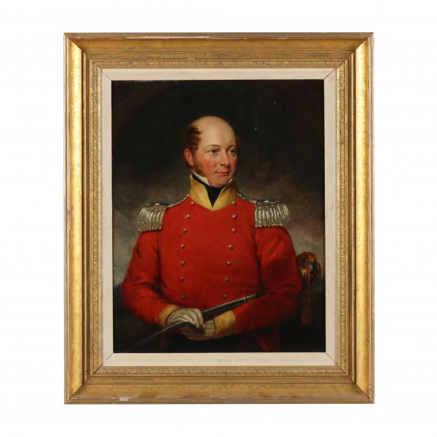 an-antique-portrait-of-an-english-officer-19th-century
