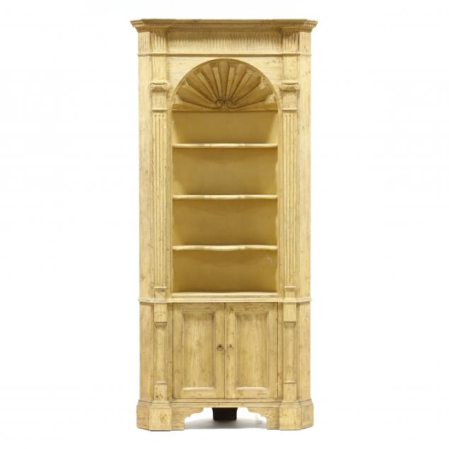 baker-architectural-barrel-back-painted-corner-cupboard
