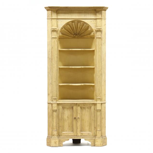 baker-architectural-barrel-back-painted-corner-cupboard