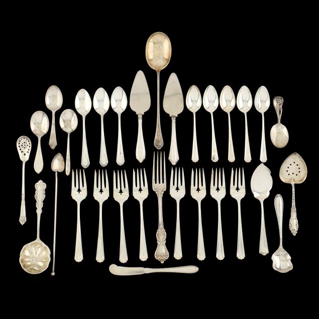 a-grouping-of-31-american-sterling-silver-flatware-items