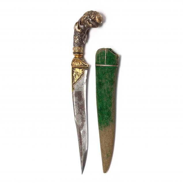 ornate-zoomorphic-mughal-dagger