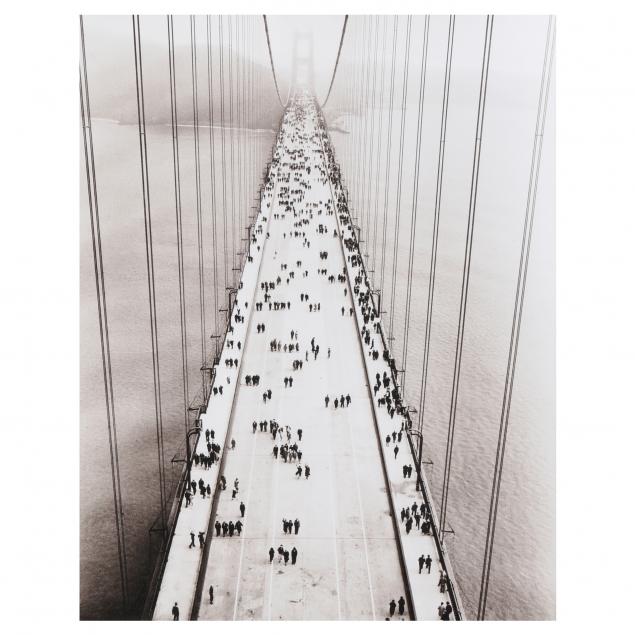 framed-photograph-of-the-opening-day-for-golden-gate-bridge-san-francisco