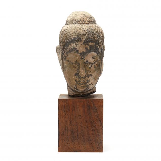 a-carved-stone-thai-buddha-head