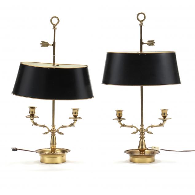near-pair-of-vintage-brass-swan-arm-bouillotte-lamps