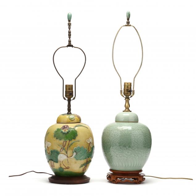 two-chinese-porcelain-ginger-jar-table-lamps
