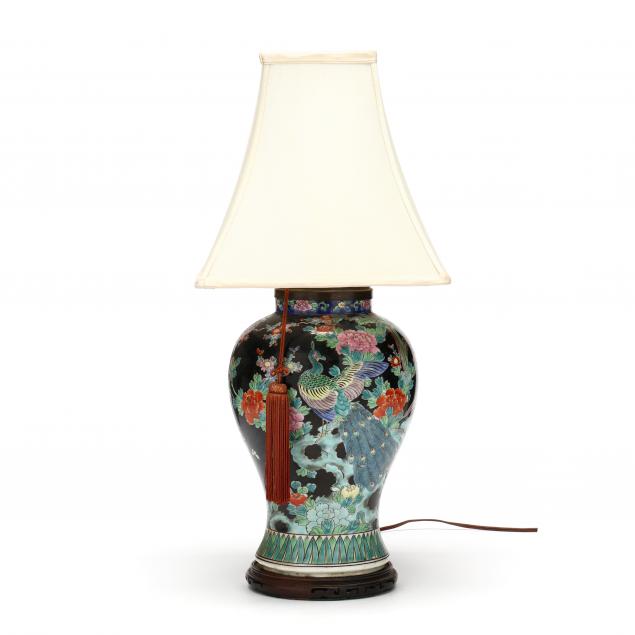 a-chinese-famille-noire-vase-with-peacock-lamp