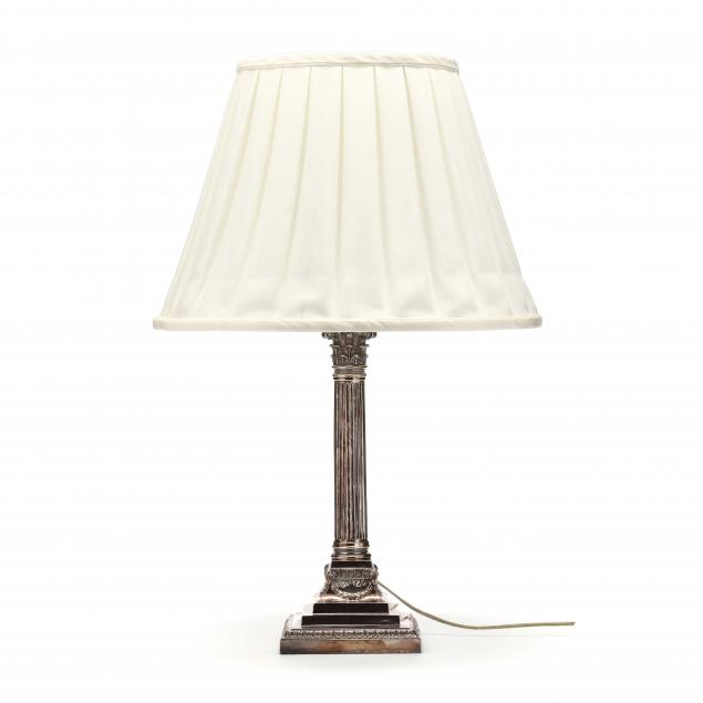 neoclassical-style-silverplate-columnar-table-lamp