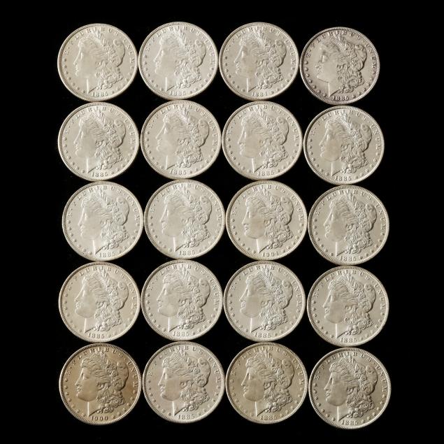 roll-of-twenty-20-uncirculated-morgan-silver-dollars