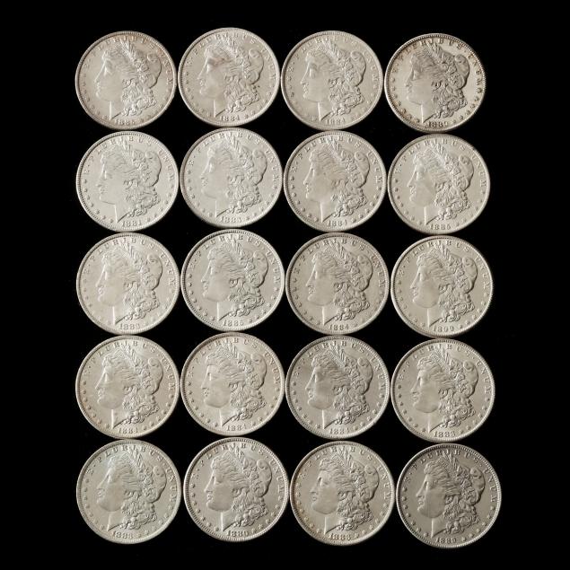 roll-of-twenty-20-uncirculated-morgan-silver-dollars