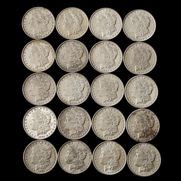 roll-of-twenty-20-morgan-silver-dollars-au-to-uncirculated