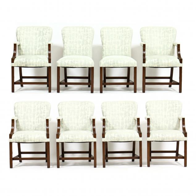 rose-tarlow-eight-upholstered-chippendale-style-dining-chairs