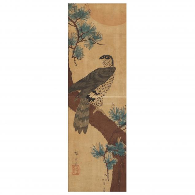 utagawa-hiroshige-japanese-1797-1858-i-falcon-pine-and-sun-i