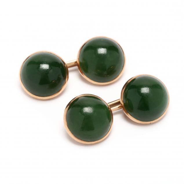 gold-and-nephrite-cufflinks