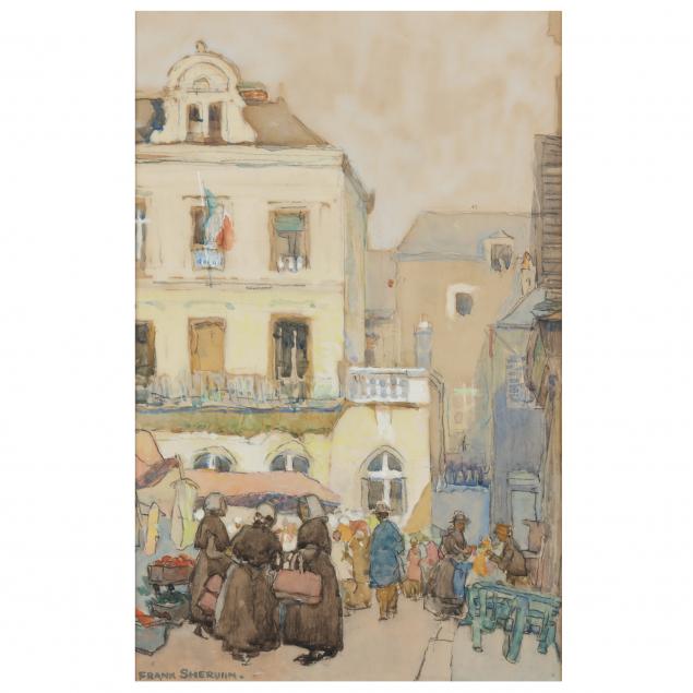 frank-sherwin-british-1896-1985-a-french-market-square