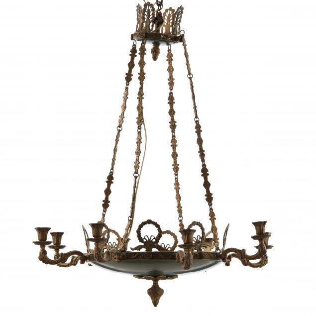 neoclassical-style-painted-brass-chandelier
